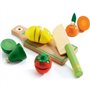 Djeco 6526. Frutas y verduras de madera para cortar