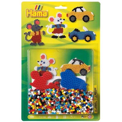 Blister ratones y coches. 1100 ud. Hama Beads 4082