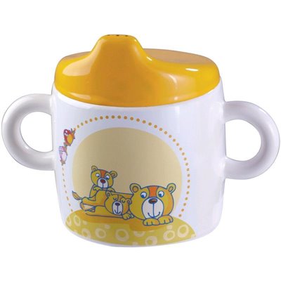 VASO LEONES CON TAPA Y ASAS PARA BEBES