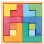 Puzzle creativo cuadrado de madera "Legespiel Viereck"