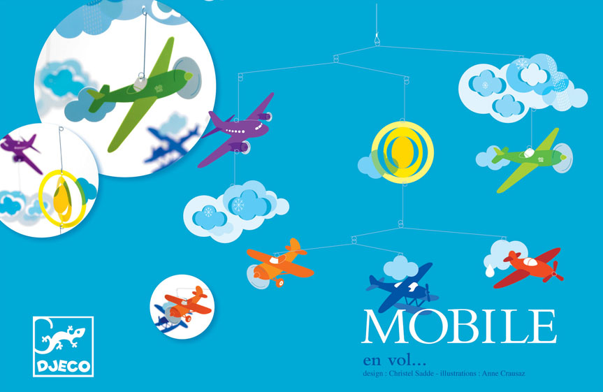 Djeco móvil decorativo en vuelo para habitación niños o infantil