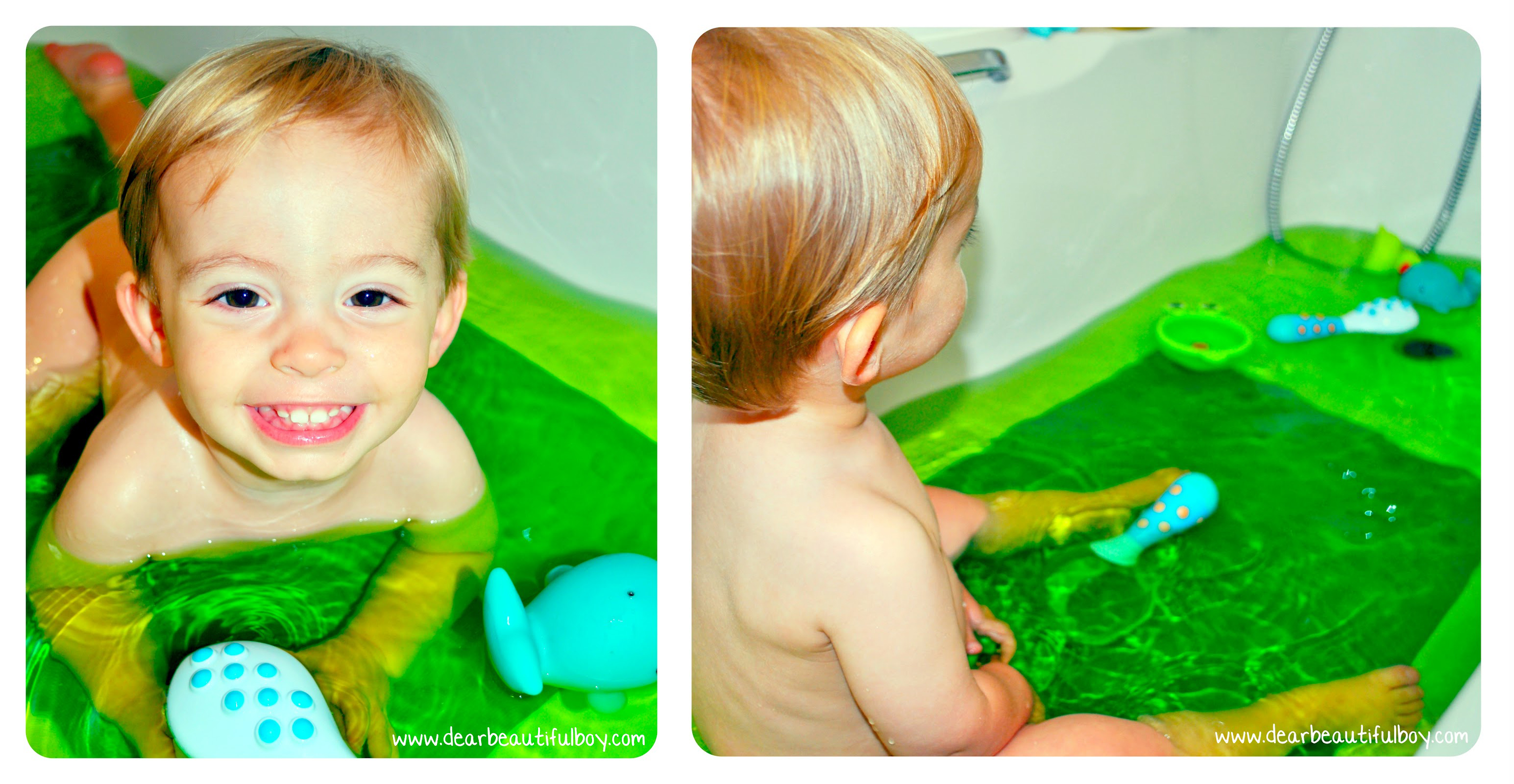 Tinti la bola mágica de baño verde tiñe el agua de color